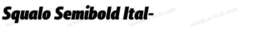 Squalo Semibold Ital字体转换